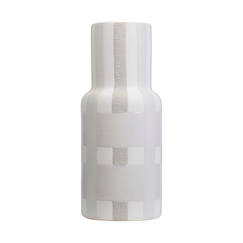 Atlas Lighting Tammy Small Vase | Beige Earthenware | Modern & Farmhouse Accent | 4.5 x 4.5 x 9 in | Model AC11625-01