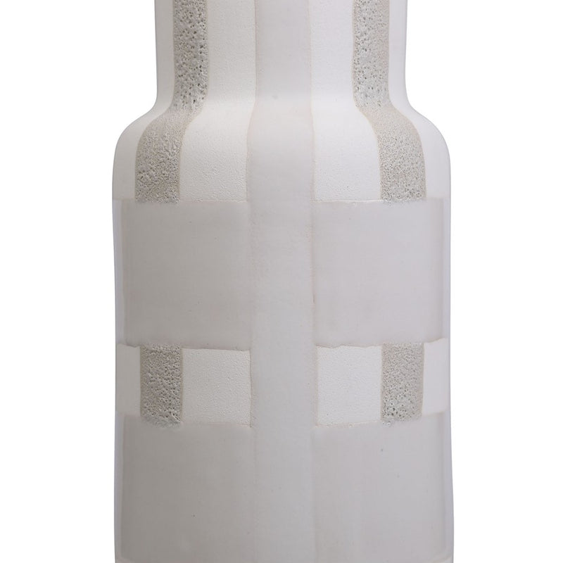 Atlas Lighting Tammy Large Vase | Beige Earthenware | Modern & Farmhouse Accent | 4.75 x 4.75 x 12 in | Model AC11625-02