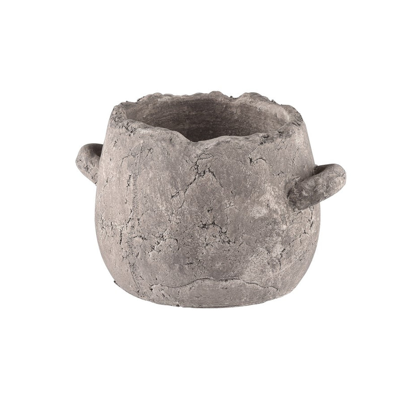 Atlas Lighting Tanis Vase Extra Small | Aged Gray Earthenware | Entryway & Shelf Decor | 5.75in H | Model AC11626-02
