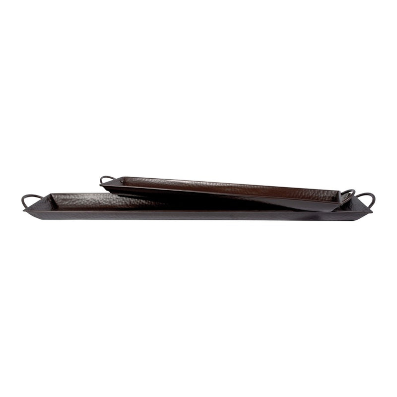 Atlas Lighting Taos Tray Set of 2 | Bronze Metal | Buffet & Coffee Table Decor | 2.5in H | Model AC11629-01S