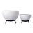Atlas Lighting Teris Planter, Set of 2, Plaster White