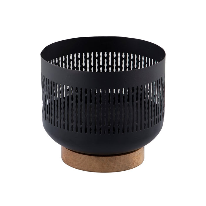 Atlas Lighting Terrell Small Hurricane, Matte Black