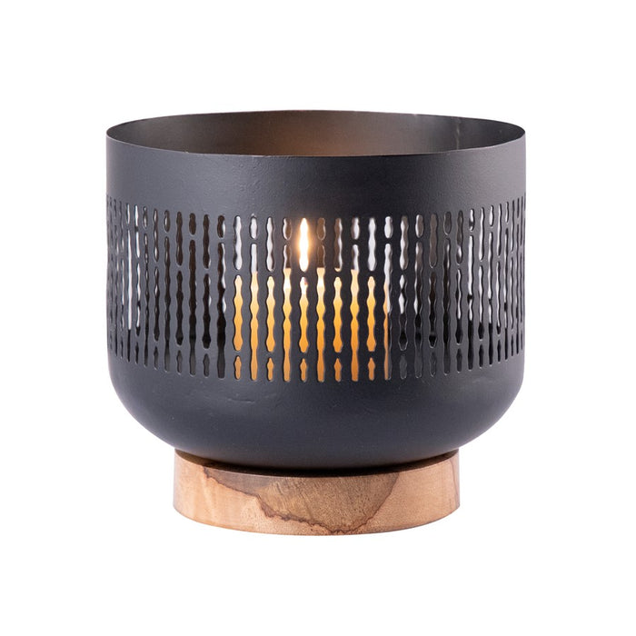Atlas Lighting Terrell Small Hurricane, Matte Black