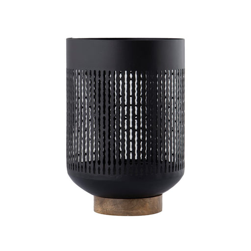 Atlas Lighting Terrell Medium Hurricane, Matte Black