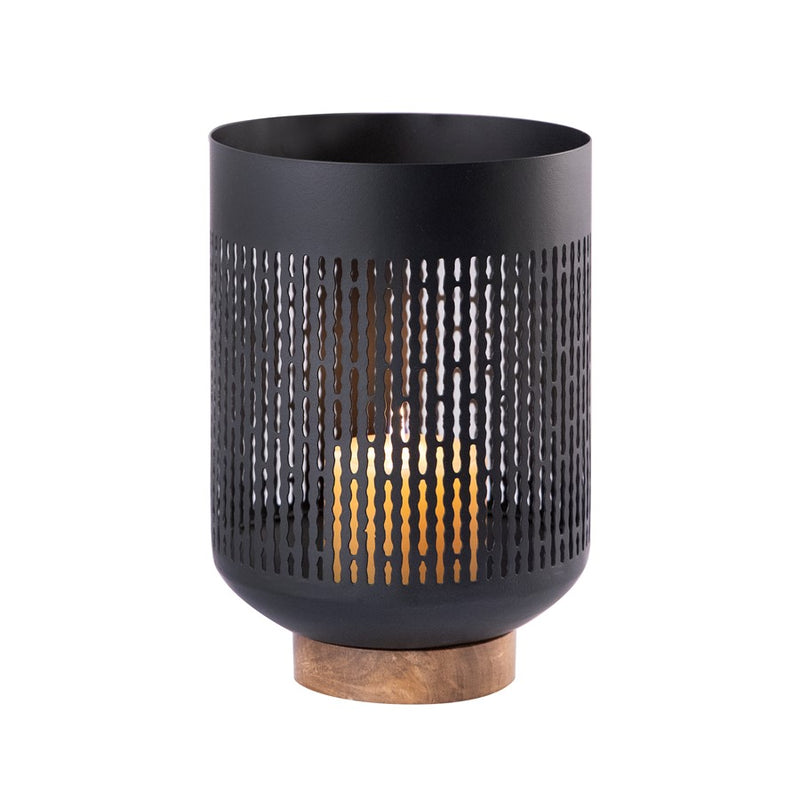 Atlas Lighting Terrell Medium Hurricane, Matte Black