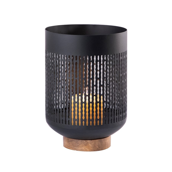 Atlas Lighting Terrell Medium Hurricane, Matte Black