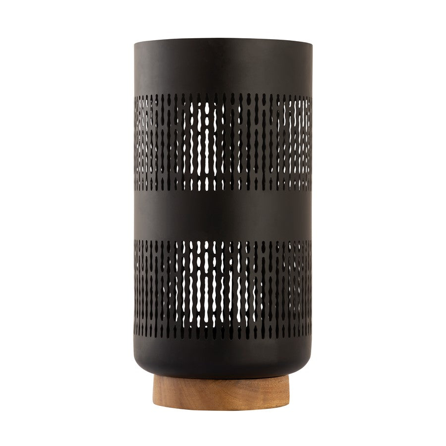 Atlas Lighting Terrell Large Hurricane, Matte Black