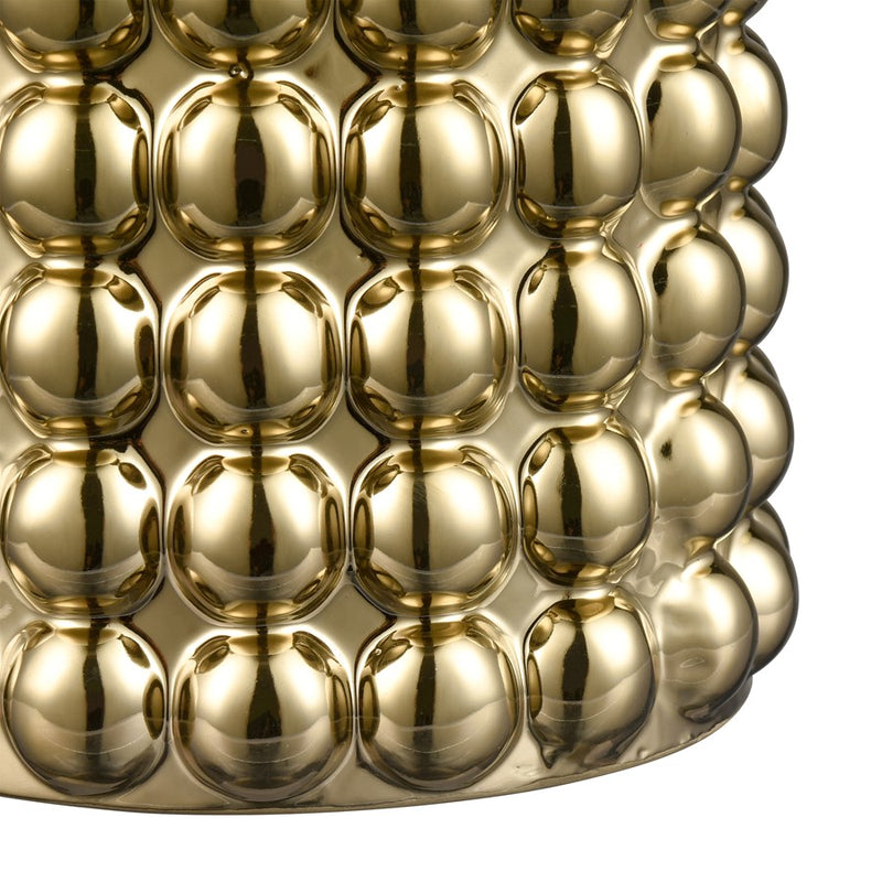 Atlas Lighting Theo 13in Vase | Gold Earthenware | Living Room & Entryway Decor | 6.5 x 6.5 x 13 in | Model AC11637-02