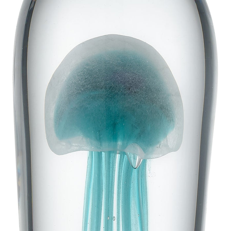 Atlas Lighting Threads 16in Object | Clear & Blue Glass | Living Room & Shelf Decor | 4 x 4 x 16 in | Model AC11638-01