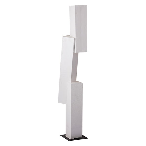Atlas Lighting Tilt Floor Sculpture, Plaster White