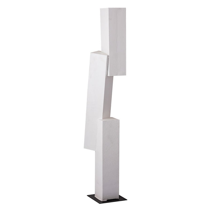 Atlas Lighting Tilt Floor Sculpture, Plaster White
