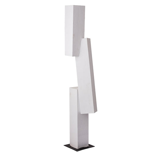 Atlas Lighting Tilt Floor Sculpture, Plaster White