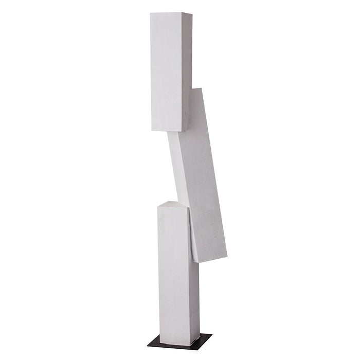 Atlas Lighting Tilt Floor Sculpture, Plaster White