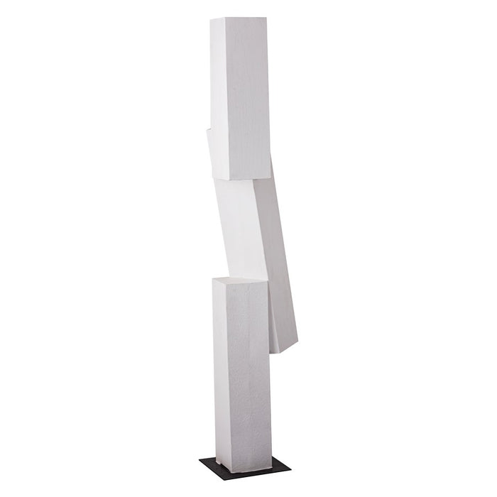 Atlas Lighting Tilt Floor Sculpture, Plaster White
