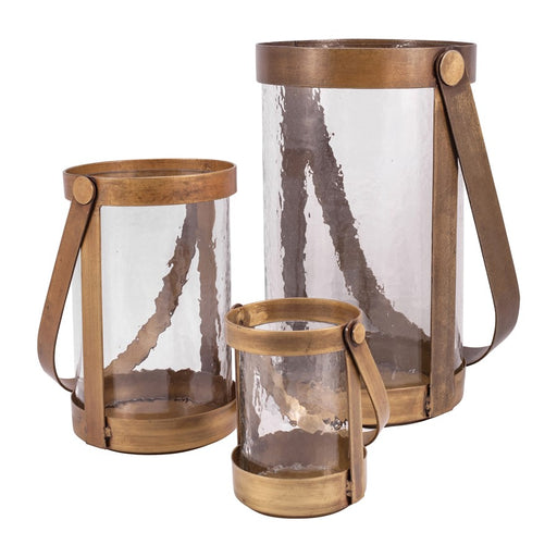 Atlas Lighting Tonal Lantern, Set of 3, Antique Brass