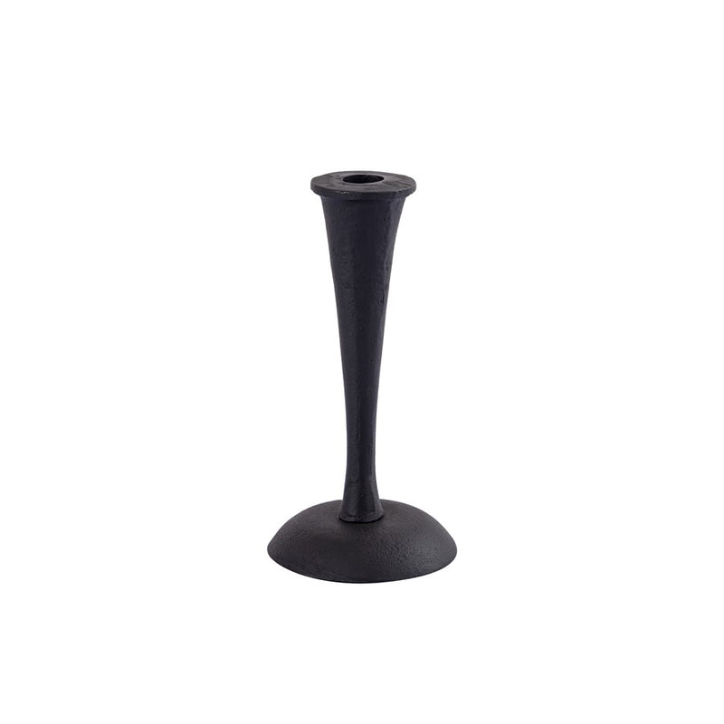 Atlas Lighting Trumpet Candleholder Set of 3 | Aged Black Metal Modern Decor | Dining Room & Mantel Accent | 3.25 x 3.25 x 16 in | Model AC11651-01S