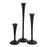 Atlas Lighting Trumpet Candleholder, Set of 3, Aged Black