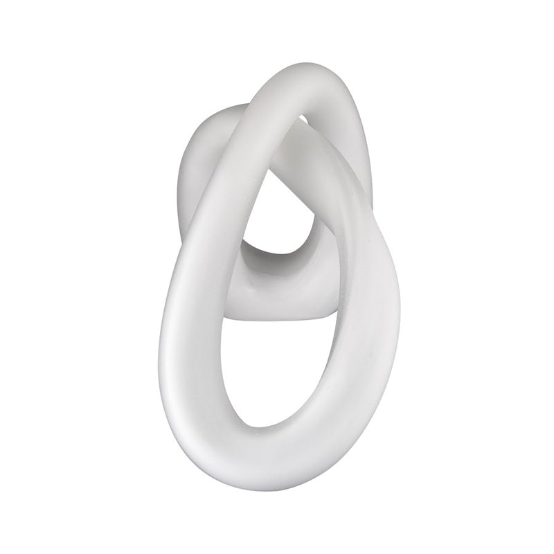 Atlas Lighting Twisted Decorative Object | White Art Glass | Tabletop & Shelf Accent | 11 x 5 x 8 in | Model AC11661-02