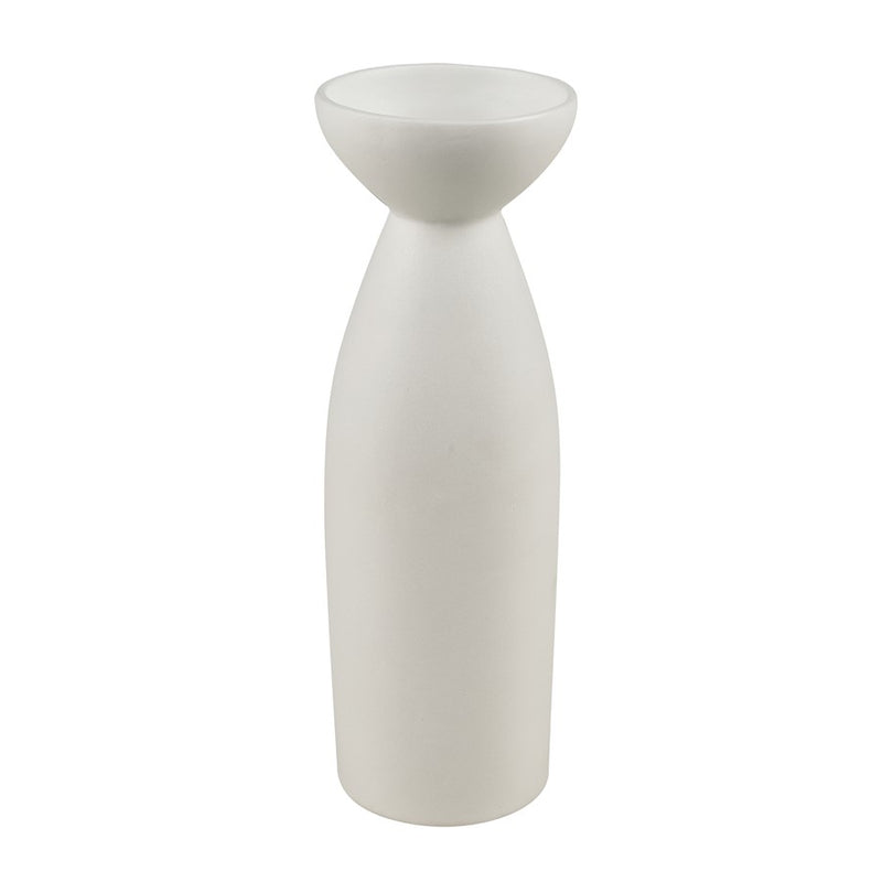 Atlas Lighting Vickers Large Vase | Matte White Earthenware | Living Room & Entryway Decor | 4.5 x 4.5 x 12.5 in | Model AC11664-02