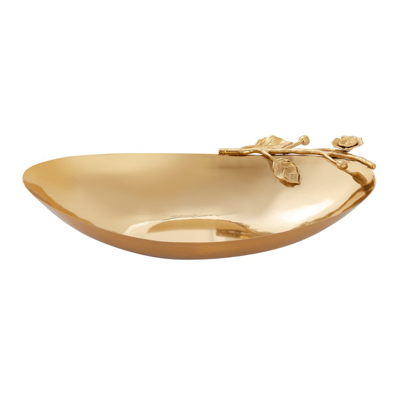Atlas Lighting Walton Bowl | Gold Metal Organic Decorative | Coffee Table & Entryway Catchall | 14.5 x 7.5 x 3.5 in | Model AC11667-01