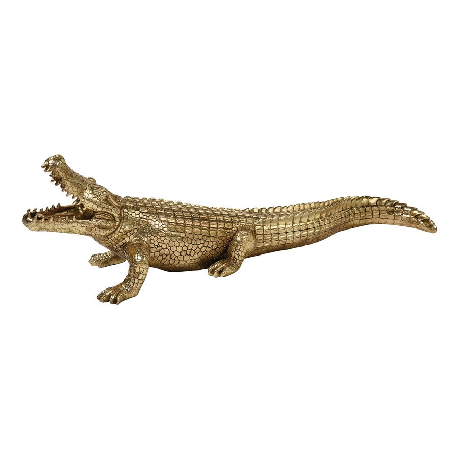 Atlas Lighting What a Croc Sculpture, Gold