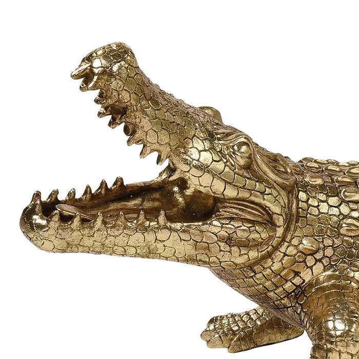Atlas Lighting What a Croc Sculpture, Gold