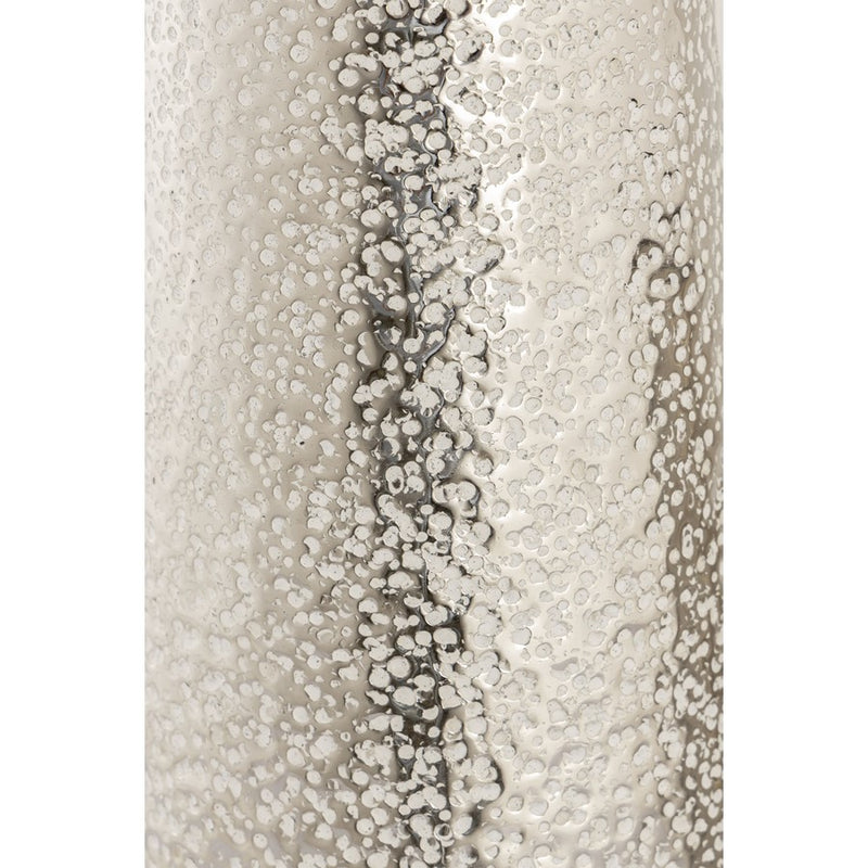 Atlas Lighting Willa Set of 2 Hammered Silver Metal Vases | Modern Contemporary Decor | Living Room & Entryway Accent | Model AC11683-01S