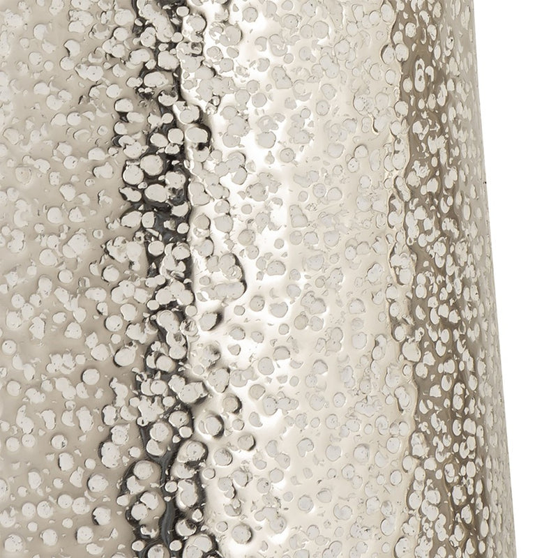 Atlas Lighting Willa Set of 2 Hammered Silver Metal Vases | Modern Contemporary Decor | Living Room & Entryway Accent | Model AC11683-01S