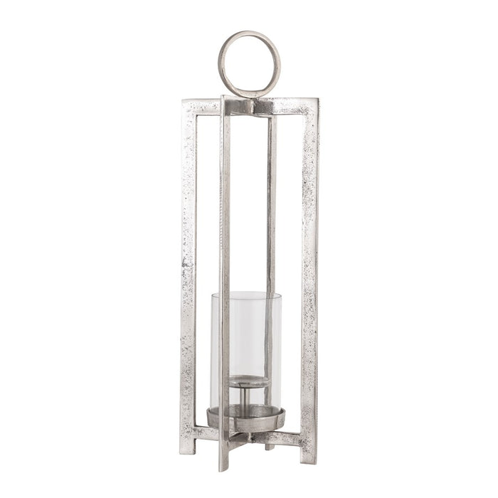 Atlas Lighting Wilmot Large Lantern, Silver
