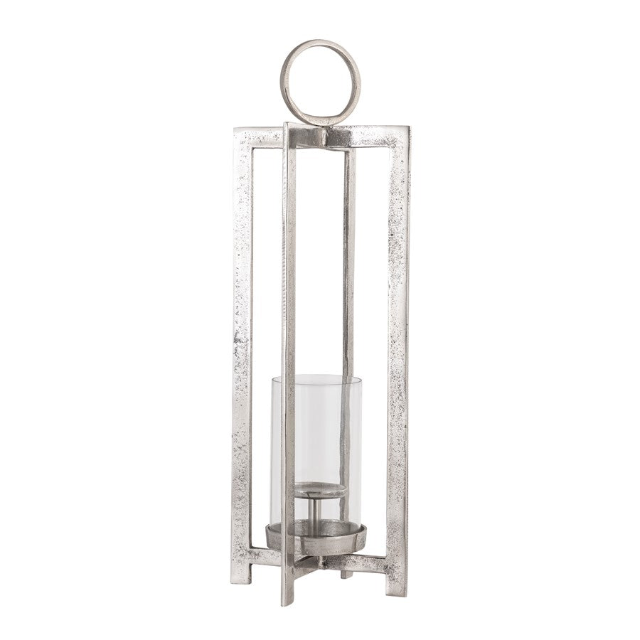 Atlas Lighting Wilmot Large Lantern, Silver
