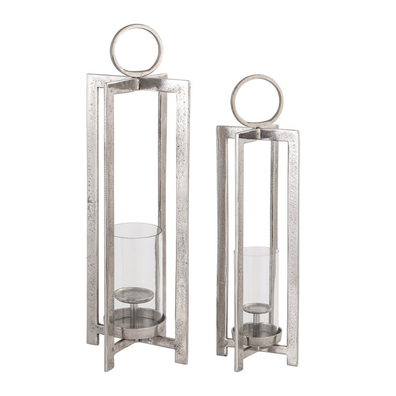 Atlas Lighting Wilmot Large Lantern, Silver