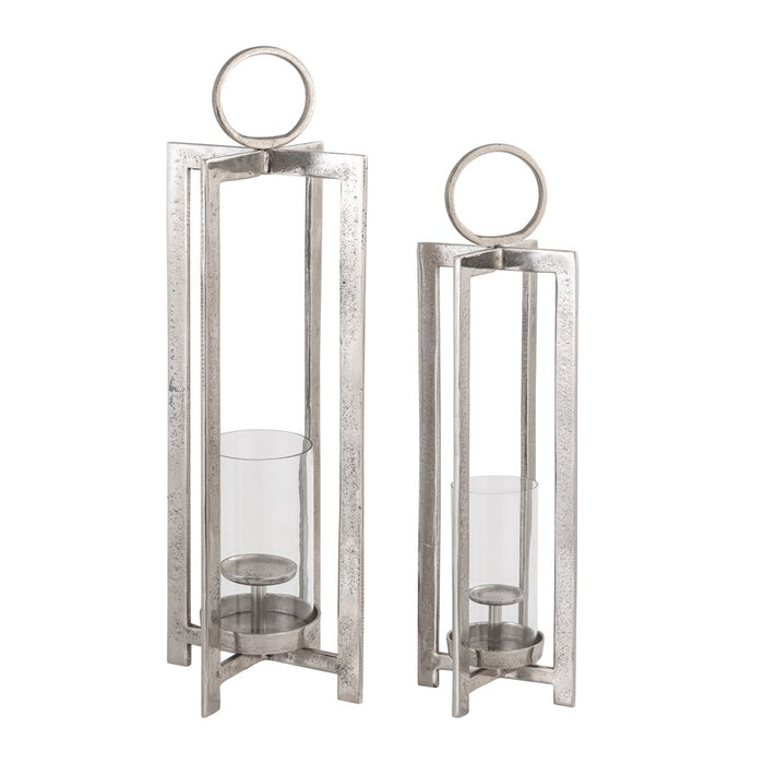 Atlas Lighting Wilmot Large Lantern, Silver