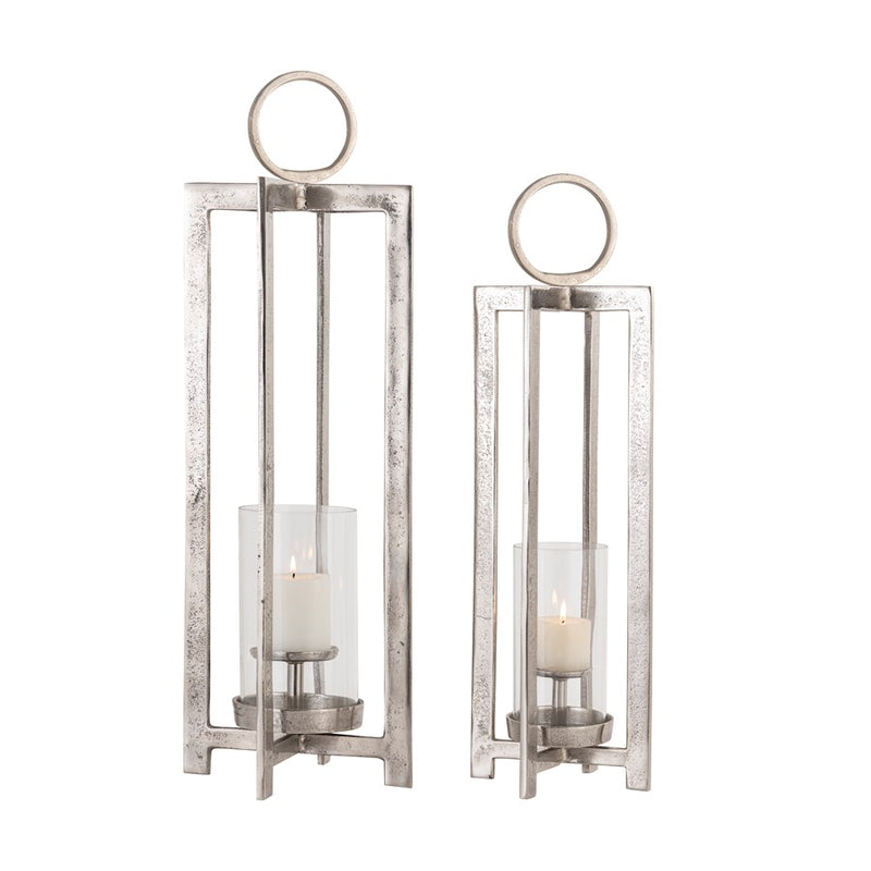 Atlas Lighting Wilmot Large Lantern, Silver