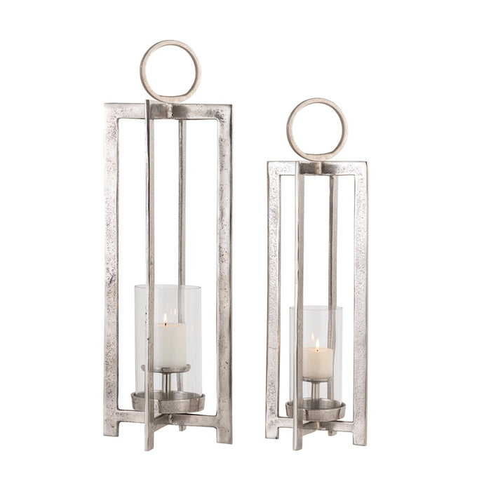 Atlas Lighting Wilmot Large Lantern, Silver