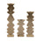 Atlas Lighting Zig Zag Taper Holder, Set of 3, Aged Brass