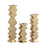 Atlas Lighting Zig Zag Taper Holder, Set of 3, Aged Brass