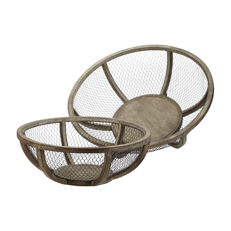 Atlas Lighting Wire Atlas Bowls, Set of 2 | Antique Zinc Metal Transitional Decor | Living Room & Entryway Storage | Model AC11699-01S