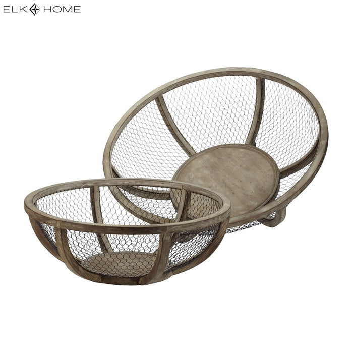 Atlas Lighting Wire Atlas Bowl, Set of 2, Antique Zinc