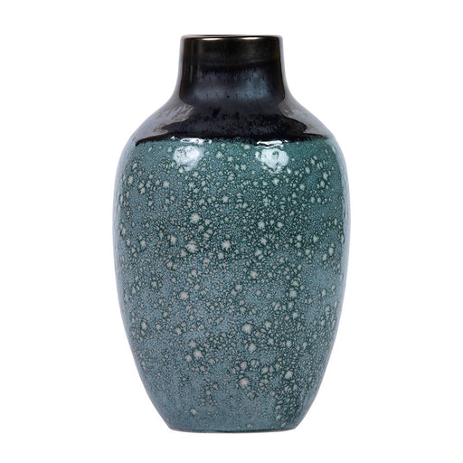 Atlas Lighting Clayton Vase, Blue Glazed
