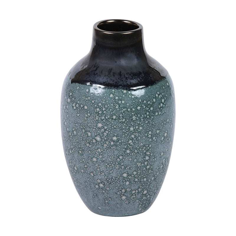 Atlas Lighting Clayton Vase, Blue Glazed