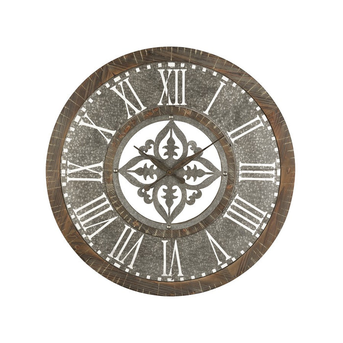 Atlas Lighting Greystone Wall Clock, Galvanized