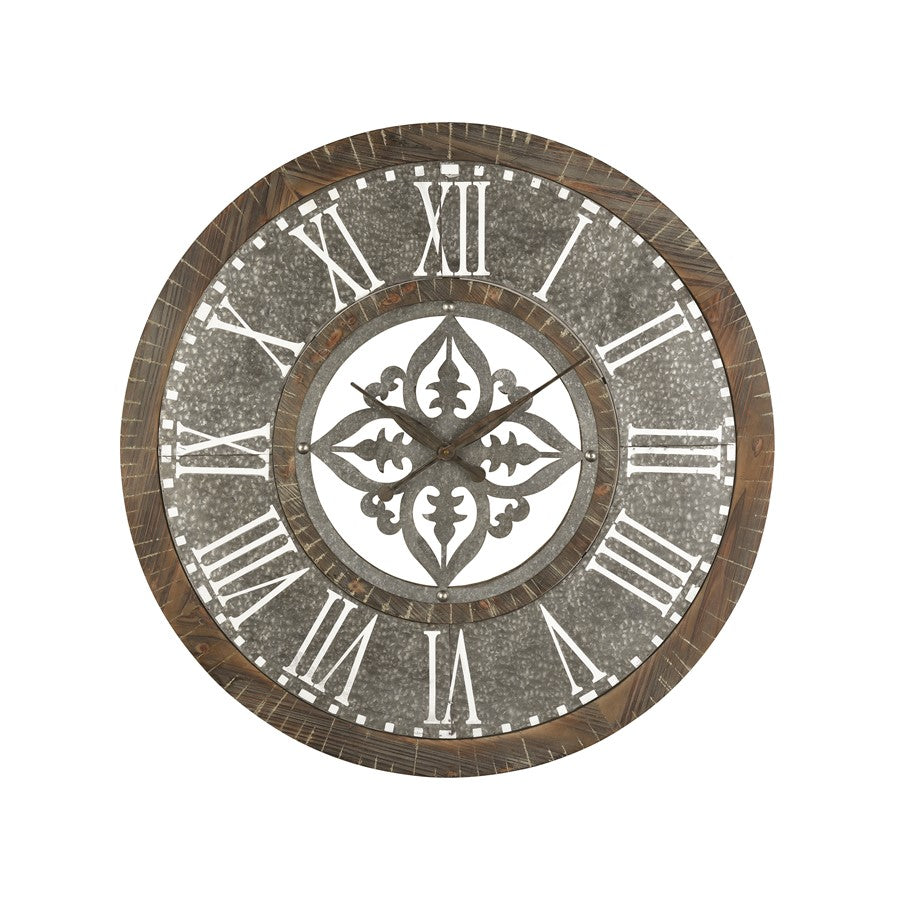Atlas Lighting Greystone Wall Clock, Galvanized
