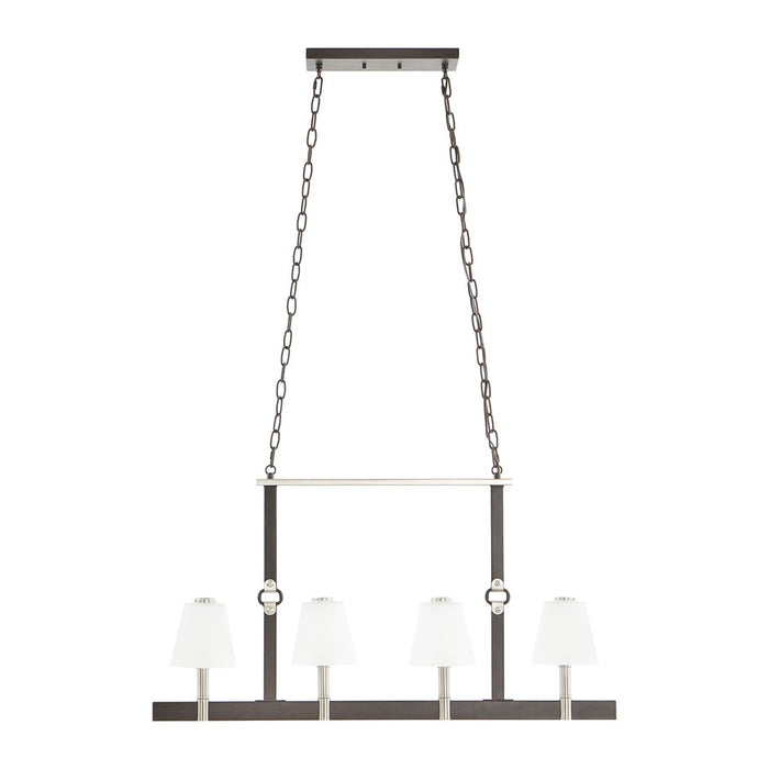 Atlas Armstrong Grove 36''W 4Lt Linear Chandelier, Espresso/WH