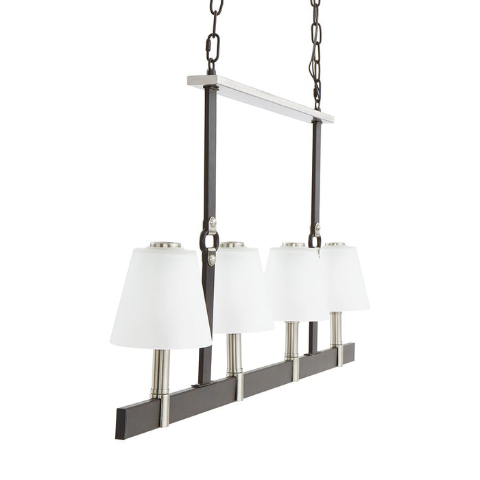 Atlas Armstrong Grove 36''W 4Lt Linear Chandelier, Espresso/WH