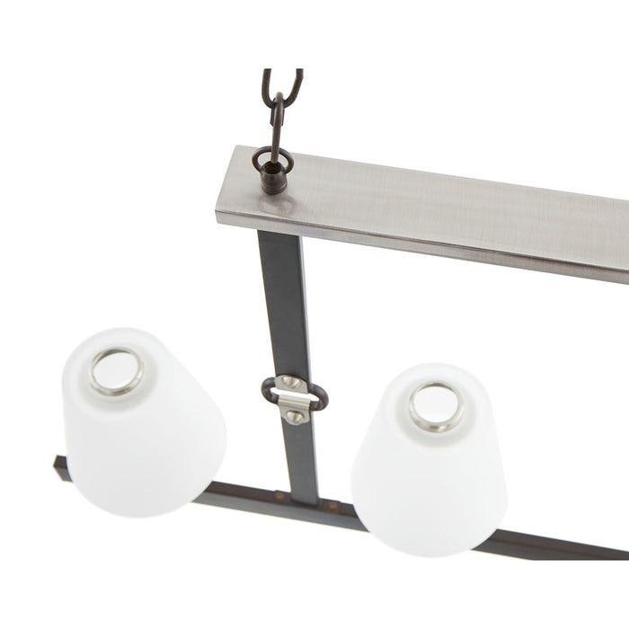 Atlas Armstrong Grove 36''W 4Lt Linear Chandelier, Espresso/WH