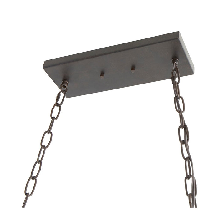 Atlas Armstrong Grove 36''W 4Lt Linear Chandelier, Espresso/WH