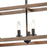 Atlas Lighting Barrow 36'' Wide 6Lt Linear Chandelier, Matte Black
