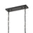 Atlas Lighting Barrow 36'' Wide 6Lt Linear Chandelier, Matte Black