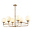 Atlas Lighting Beverly Hills 38''W 6Lt Linear Chandelier, BR/WH