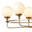 Atlas Lighting Beverly Hills 38''W 6Lt Linear Chandelier, BR/WH
